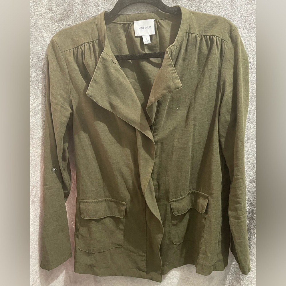 Nine West Army Green Jacket. Size Small